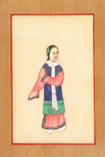 Six Chinese Export Pith Paper Paintings