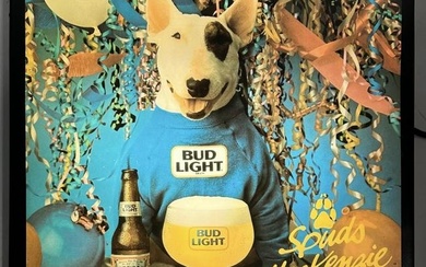 Spuds MacKenzie Party Animal Bud Light Beer Sign