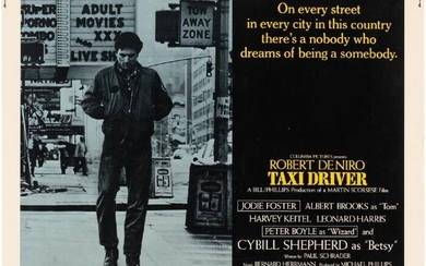 "TAXI DRIVER" HALF-SHEET MOVIE POSTER. - Original release of...