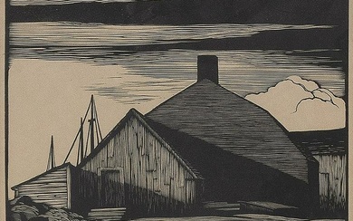 THOMAS NASON (Connecticut/Massachusetts, 1889-1971), “On The Maine Coast”, 1929.