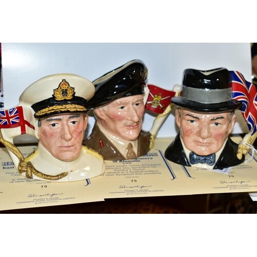 THREE ROYAL DOULTON LIMITED EDITION CHARACTER JUGS, FROM THE...