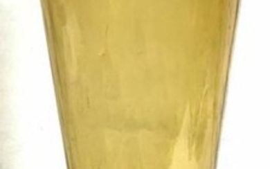 Tall Amber Glass Vase Tabletop Decor