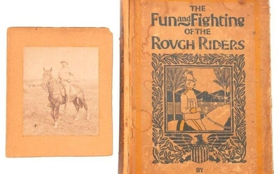 Teddy Roosevelt CDV with Rough Riders Book