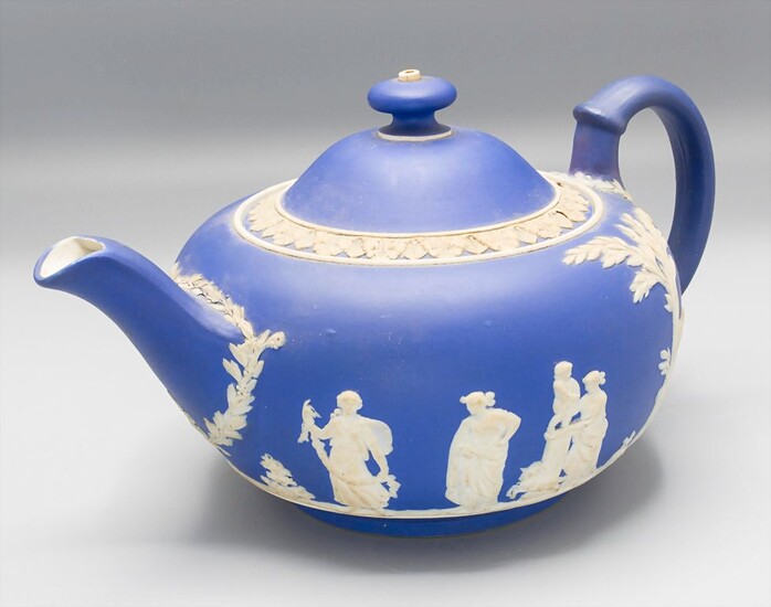 Teekanne Jasperware / A jasperware teapot, Wedgwood, um 1870
