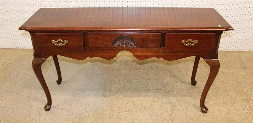 Thomasville shell carved mahogany console table