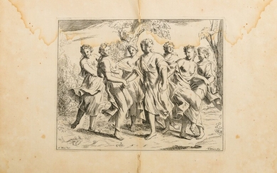 Three engravings depicting bucolic scenes 18th century