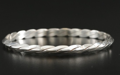 Tiffany & Co. Sterling Silver Twisted Knife-Edge Bangle Bracelet