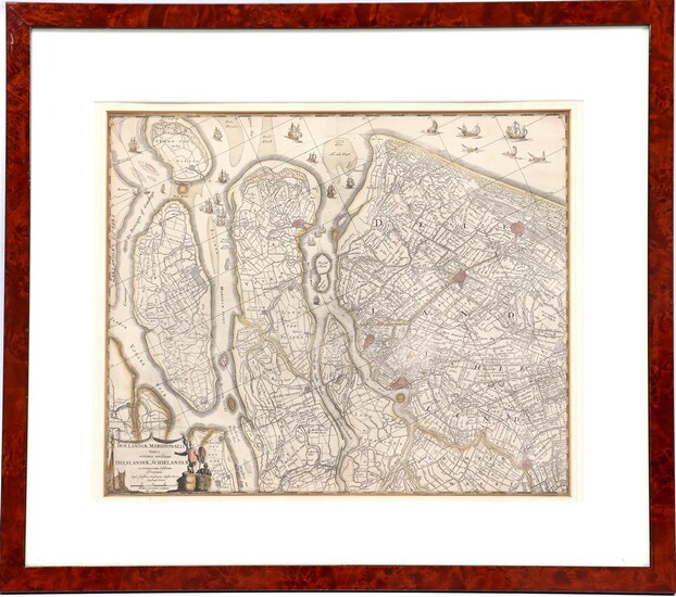 (-), Topographic map, Hollandiae Meridionalis Pars I, Constinens...