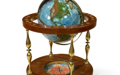 Topographical Globe and Compass