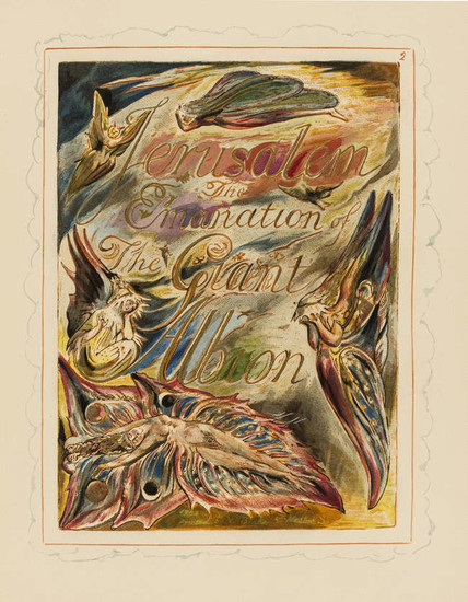 Trianon Press.- Blake (William) Jerusalem: A Facsimile of the Illuminated Book, one of 516 copies, collotype plates hand-coloured through stencil, Trianon Press, 1951.