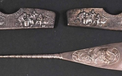 Two Continental Silver Comb Cases