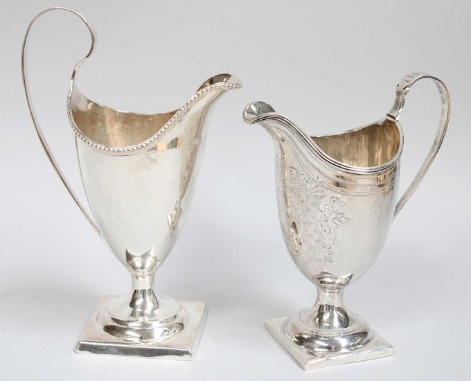 Two George III Silver Cream-Jugs, One by John Lambe, London,...