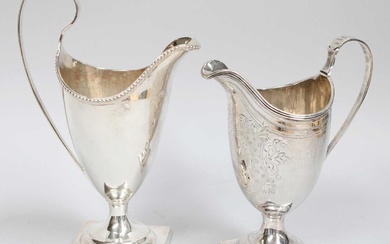 Two George III Silver Cream-Jugs, One by John Lambe, London,...
