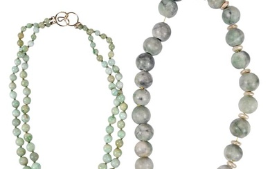 Two Jade Bead Necklaces