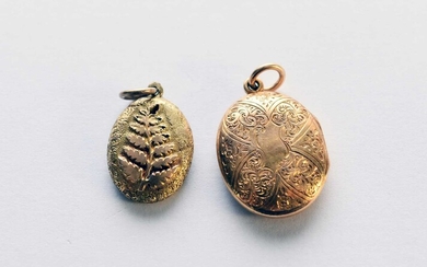Two oval lockets