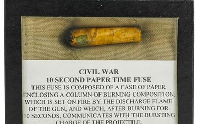 US Civil War 10 Second Paper Fuse In Case