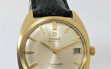 Vintage 14k OMEGA SEAMSTER DeVILLE Automatic Watch 1960s Cal 563* 169.029* EXLNT
