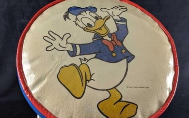 Vintage 1960s Walt Disney Padded Donald Duck Stool