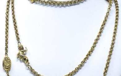 Vintage Gilt Metal Victorian Style Necklace Chain