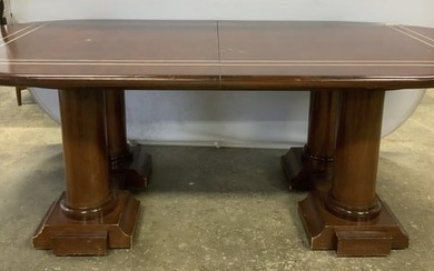 Vintage Oval Double Pedestaled Dining Table