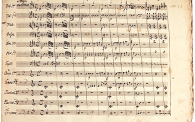 W. A. Mozart. Contemporary copy of the Symphony in D, arranged by the composer from the 'Haffner' Serenade