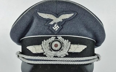 WW2 German Luftwaffe Officer Visor Cap, EREL