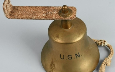 WWII US NAVY SHIP'S BELL MARKED USN
