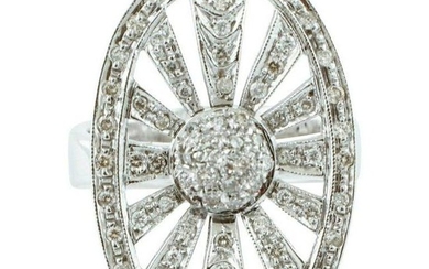White Diamonds, 18 Karat White Gold Fashion Ring