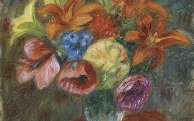 William James Glackens (1870-1938), Poppies, Lillies, & Blue Flower