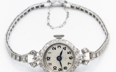 Women's Belvil Platinum & Diamond Wristwatch