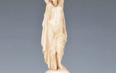 ivory sculpture, probably Erbach, around 1900,Aphrodite, very...