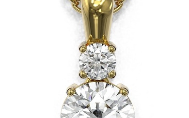 0.6 ctw Diamond Designer Necklace 18K Yellow Gold