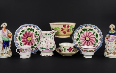 10 pcs. of Early Porcelain incl. Pink Luster