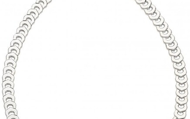 10069: Cartier Diamond, White Gold Necklace, French St
