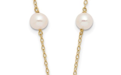 10K Yellow Gold White Cultured Pearl