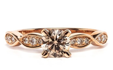 14 kt. Pink gold - Ring - 0.73 ct Diamond - No Reserve Price