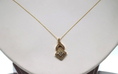 14k Diamond Pendant/Necklace