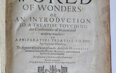 1608 WORLD OF WONDERS by HENRI ESTIENNE antique in ENGLISH rare