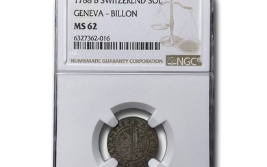 1788-B Switzerland Sol MS-62 NGC (Geneva)