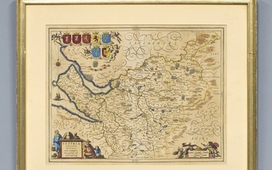 17th C. Map of Chestershire, Jan Jansson