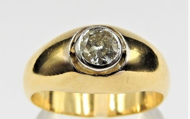 18 kt. Bicolour, Gold, White gold - Ring - 0.50 ct Diamond