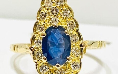 18 kt. Pink gold - Ring - 2.50 ct Sapphire - Diamond