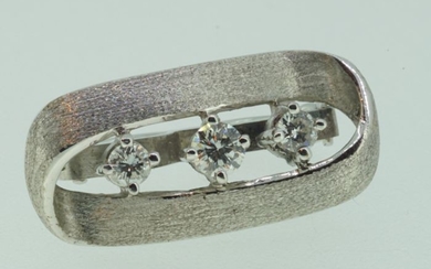 18 kt. White gold - Clip for necklace - 0.20 ct Diamond - Diamond