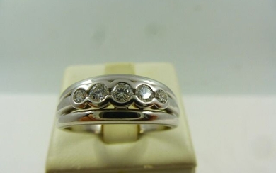 18 kt. White gold - Ring - 0.50 ct Diamond