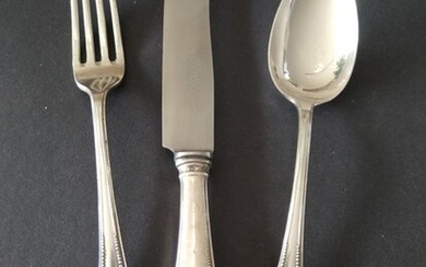 18-piece Art Deco cutlery made of 800 silver / Poland (18)