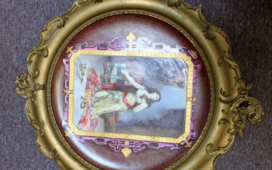 19 Century French portrait of a woman plaque