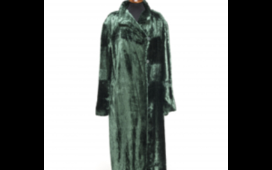 KRIZIA Long green faux-fur coat (size 42)