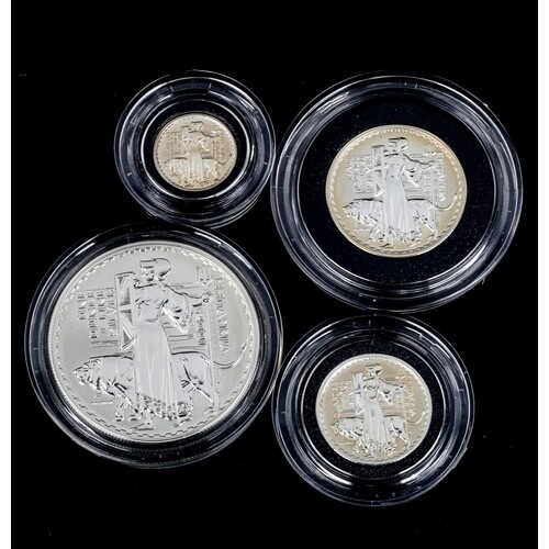 **DATE CHANGE** 2001 silver proof Britannia Collection coin ...