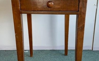 19th C. Virginia Pine Single Drawer Table