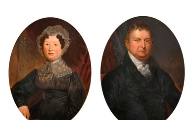 19th Century English School, a pair of portraits of Mr and M...